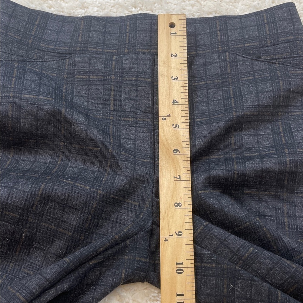 Calvin Klein Womens Pull On Stretch Charcoal Plaid Skinny Pants Sz 2 - Picture 4 of 10